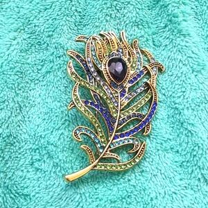 Peacock Feather Brooch